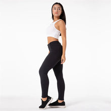 Load image into Gallery viewer, Shascullfites Lulu Black Leggings Pull On Stretch Buttons Fly Push Up Compression Tights for Women Non see-through
