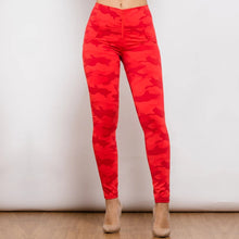 Load image into Gallery viewer, Shascullfites lulu Red Camo Printed Hight Waist Pants Women Skinny Workout Leggings Butt Lift Soft Sports Pants
