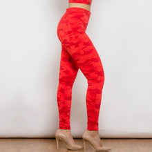 Load image into Gallery viewer, Shascullfites lulu Red Camo Printed Hight Waist Pants Women Skinny Workout Leggings Butt Lift Soft Sports Pants
