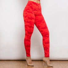 Load image into Gallery viewer, Shascullfites lulu Red Camo Printed Hight Waist Pants Women Skinny Workout Leggings Butt Lift Soft Sports Pants
