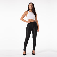 Load image into Gallery viewer, Shascullfites Tailored Fashion Women PU Leather Pants Elastic High Waist Winter Leggings Slim Leather Leggings Skinny Fleece Trousers
