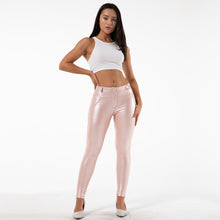 Load image into Gallery viewer, Shascullfites Tailored Scrunch Bum Leggings Skinny Pencil Shiny Leggings Women Hot Pants Nightclub Trousers Pink Sports Tights Woman
