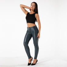 Load image into Gallery viewer, Shascullfites Shaping Tailored Slim Workout Long Pants Skinny Leggings PU Leather Black Ladies Leggings Sport Women Fitness

